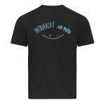T-Shirt Noir - Patriarcat - bleu pastel