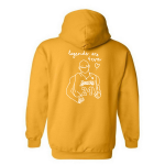 Hoodie Yellow gold - Legends 4 eva - blanc