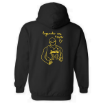 Hoodie Noir - Legends 4 eva - jaune