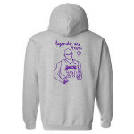 Hoodie Gris clair - Legends 4 eva - violet
